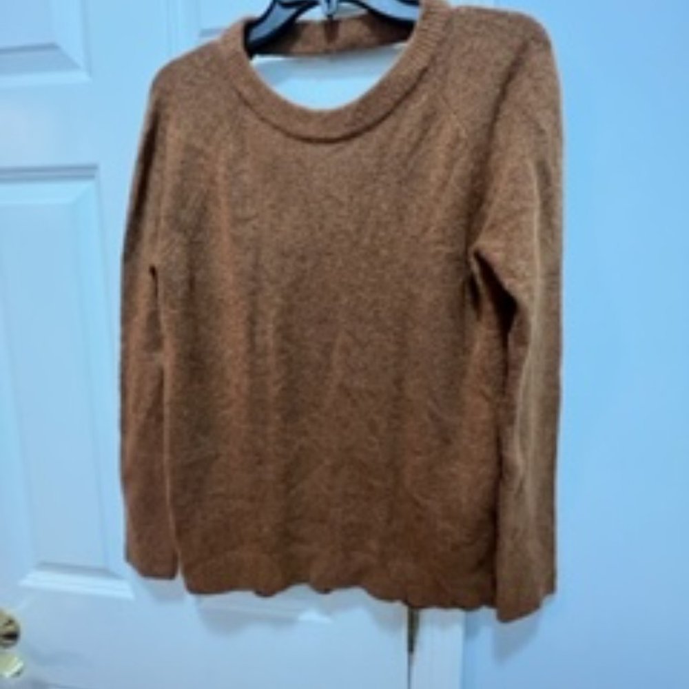 Loft large petite brown sweater NWT